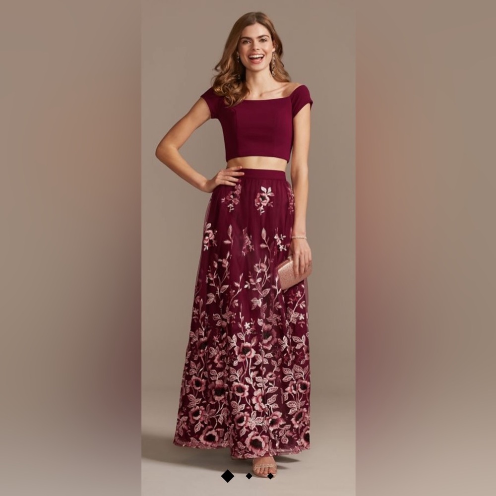Dark red set, need own duppatta